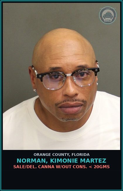 CCW arrest card for NORMAN, KIMONIE MARTEZ in Orange County: SALE/DEL. Canna W/OUT CONS. < 20GMS