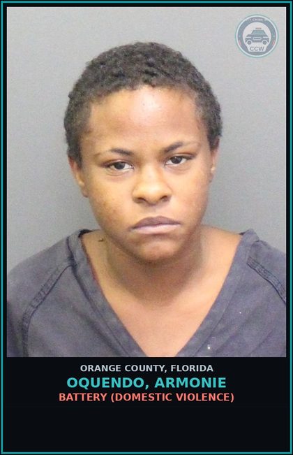 CCW arrest card for OQUENDO, ARMONIE in Orange County: BATTERY (DOMESTIC VIOLENCE)