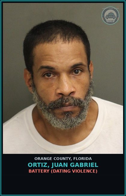 CCW arrest card for ORTIZ, JUAN GABRIEL in Orange County: BATTERY (DATING VIOLENCE)