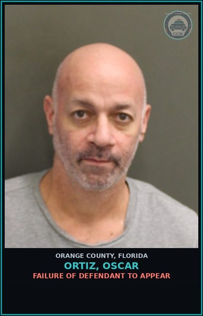 CCW arrest card for ORTIZ, OSCAR in Orange County: FAILURE OF DEFENDANT TO APPEAR