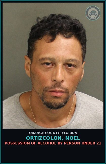 CCW arrest card for ORTIZCOLON, NOEL in Orange County: OUT-OF-COUNTY WARRANT-OUT-OF-COUNTY WARRANT
