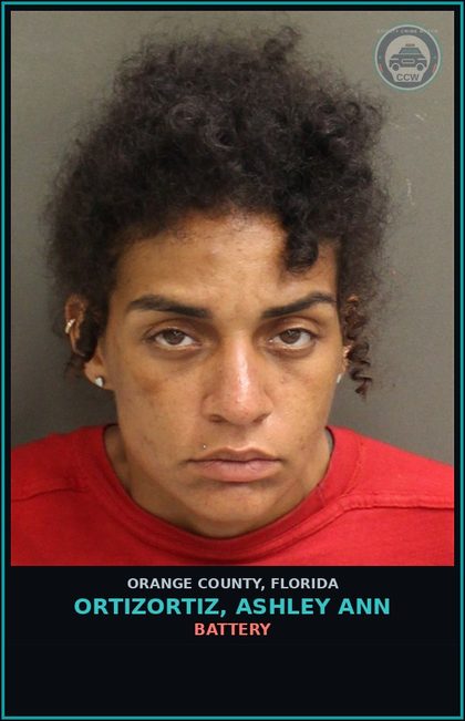 CCW arrest card for ORTIZORTIZ, ASHLEY ANN in Orange County: POSSESSION OF Fent