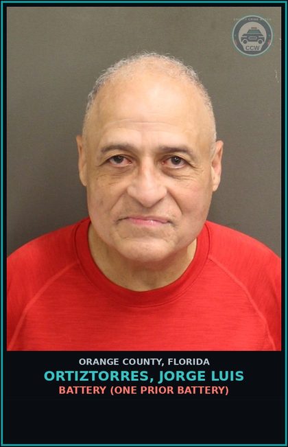 CCW arrest card for ORTIZTORRES, JORGE LUIS in Orange County: RESISTING OFFICER WITHOUT VIOLENCE