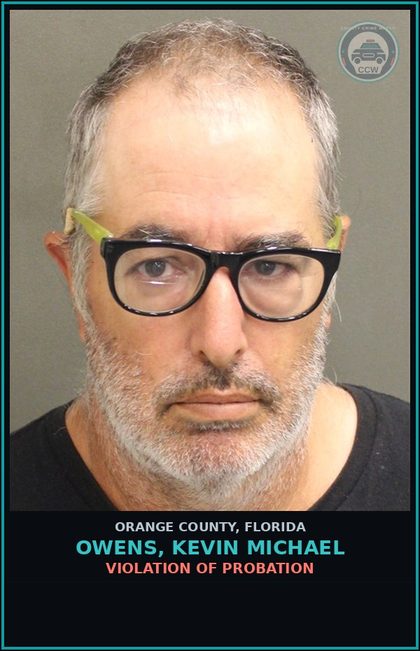 CCW arrest card for OWENS, KEVIN MICHAEL in Orange County: VIOLATION OF PROBATION