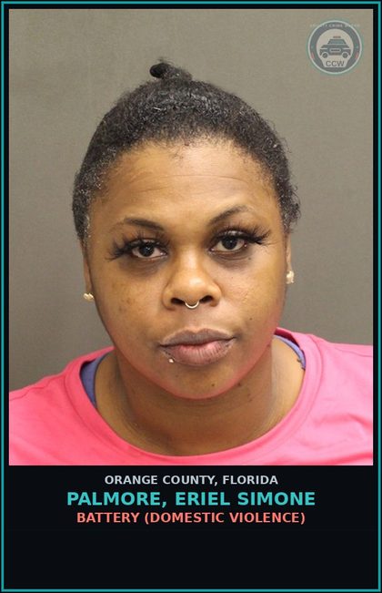 CCW arrest card for PALMORE, ERIEL SIMONE in Orange County: POSSESSION OF COCAINE