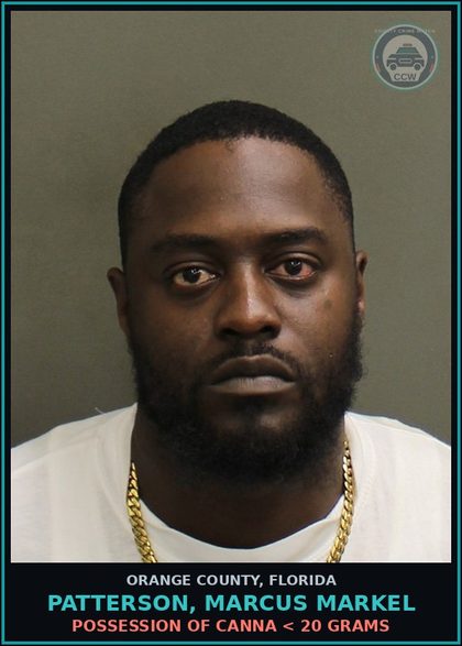 CCW arrest card for PATTERSON, MARCUS MARKEL in Orange County: VIOLATION OF PROBATION - OUT OF COUNTY