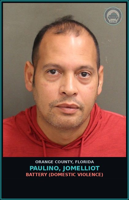 CCW arrest card for PAULINO, JOMELLIOT in Orange County: BATTERY (DOMESTIC VIOLENCE)