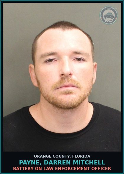 CCW arrest card for PAYNE, DARREN MITCHELL in Orange County: POSSESSION OF DRUG PARAPHERNALIA