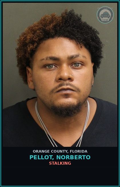 CCW arrest card for PELLOT, NORBERTO in Orange County: STALKING