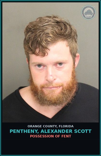 CCW arrest card for PENTHENY, ALEXANDER SCOTT in Orange County: VIOLATION OF COMMUNITY CONTROL