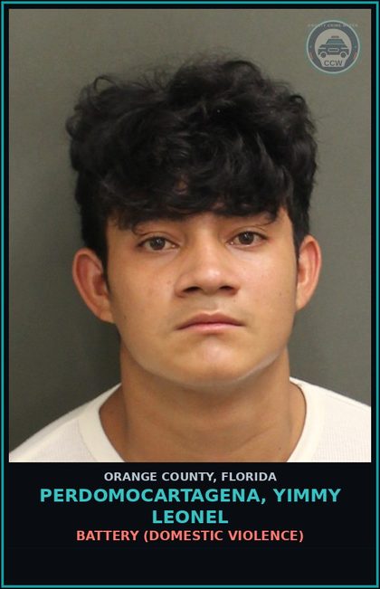 CCW arrest card for PERDOMOCARTAGENA, YIMMY LEONEL in Orange County: FAILURE OF DEFENDANT TO APPEAR