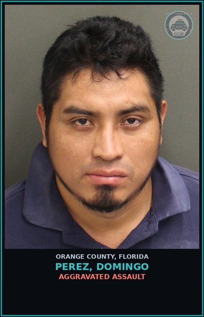 CCW arrest card for PEREZ, DOMINGO in Orange County: AGGRAVATED ASSAULT