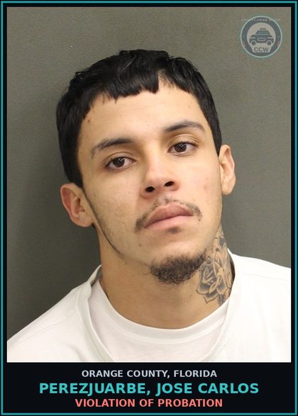 CCW arrest card for PEREZJUARBE, JOSE CARLOS in Orange County: VIOLATION OF PROBATION
