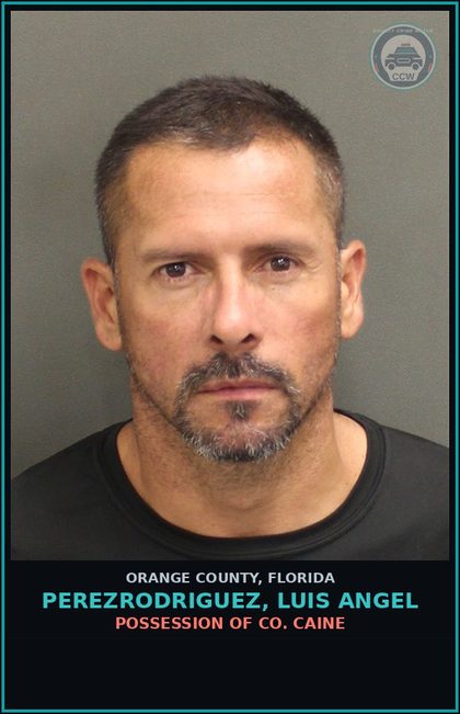 CCW arrest card for PEREZRODRIGUEZ, LUIS ANGEL in Orange County: POSSESSION OF COCAINE