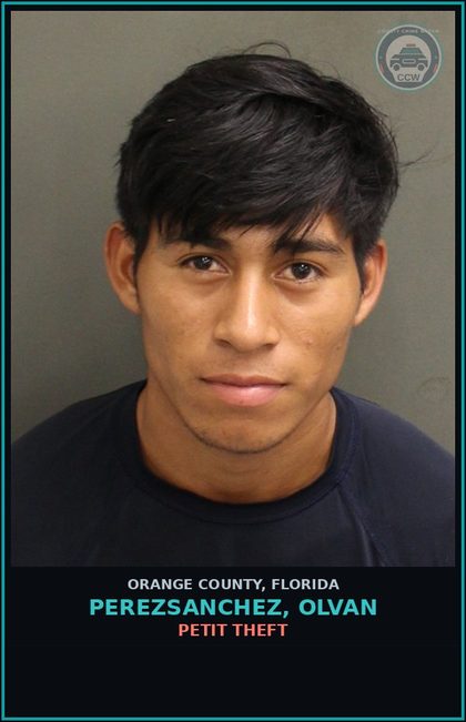 CCW arrest card for PEREZSANCHEZ, OLVAN in Orange County: FAILURE OF DEFENDANT TO APPEAR