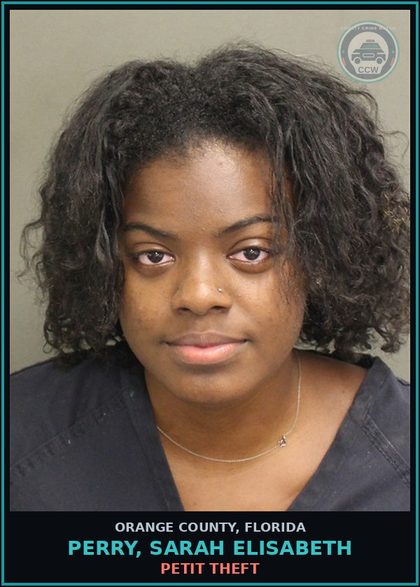CCW arrest card for PERRY, SARAH ELISABETH in Orange County: TRESPASS IN OCCUPIED STRUCTURE