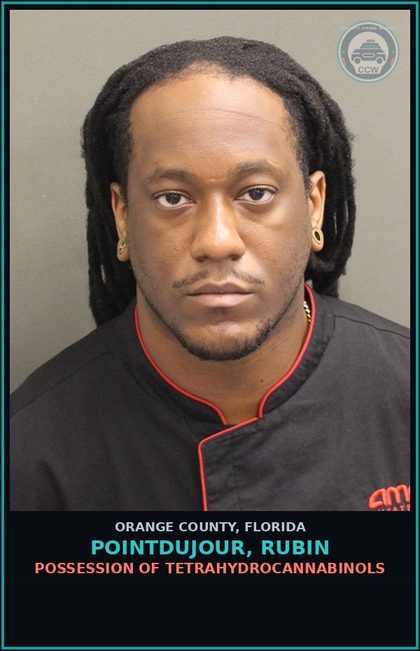 CCW arrest card for POINTDUJOUR, RUBIN in Orange County: OUT-OF-COUNTY WARRANT-OUT-OF-COUNTY WARRANT