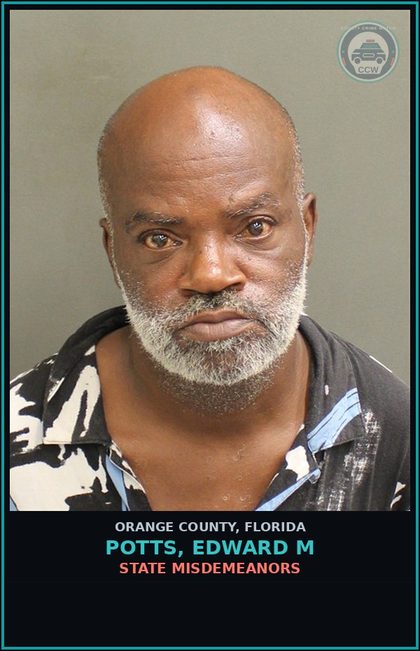 CCW arrest card for POTTS, EDWARD M in Orange County: STATE MISDEMEANORS