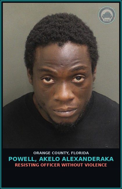CCW arrest card for POWELL, AKELO ALEXANDERAKA in Orange County: ATT. FLEEING/ATTEMPTING TO ELUDE A LEO