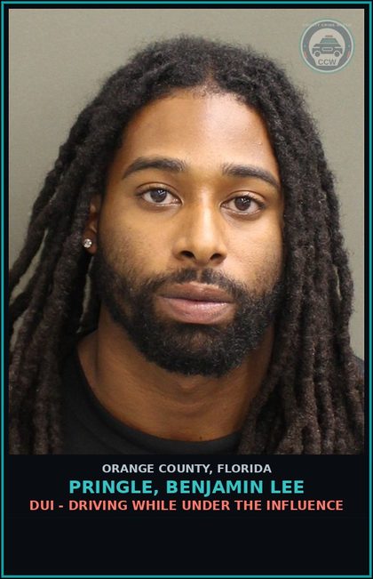 CCW arrest card for PRINGLE, BENJAMIN LEE in Orange County: DUI - DRIVING WHILE UNDER THE INFLUENCE