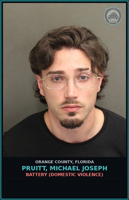 CCW arrest card for PRUITT, MICHAEL JOSEPH in Orange County: CRIMINAL MISCHIEF (>=$1000)