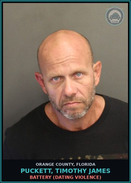 CCW arrest card for PUCKETT, TIMOTHY JAMES in Orange County: POSSESSION OF DRUG PARAPHERNALIA