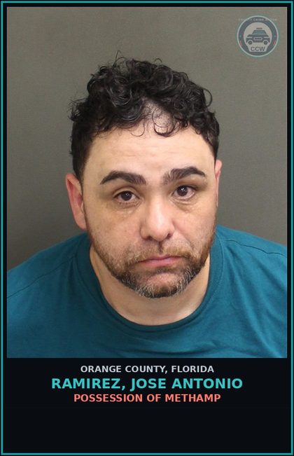 CCW arrest card for RAMIREZ, JOSE ANTONIO in Orange County: POSSESSION OF Methamp