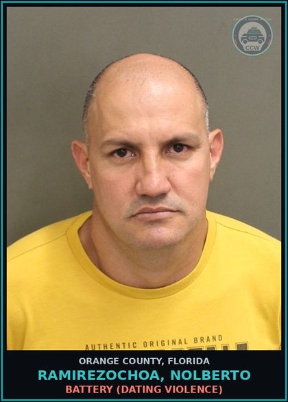 CCW arrest card for RAMIREZOCHOA, NOLBERTO in Orange County: BATTERY (DATING VIOLENCE)