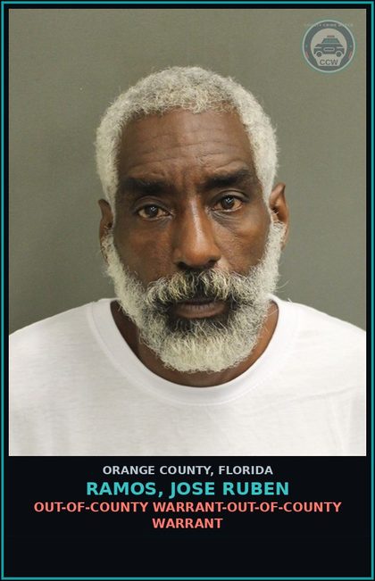 CCW arrest card for RAMOS, JOSE RUBEN in Orange County: OUT-OF-COUNTY WARRANT-OUT-OF-COUNTY WARRANT