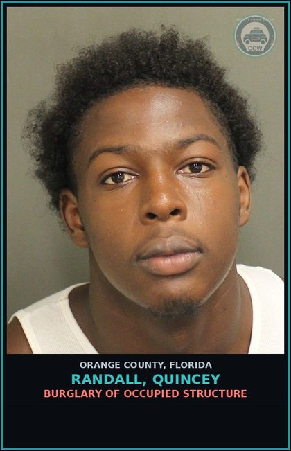 CCW arrest card for RANDALL, QUINCEY in Orange County: PETIT THEFT OF $100 OR MORE
