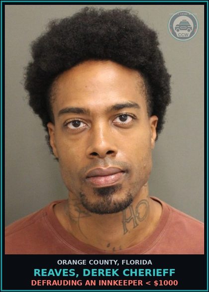 CCW arrest card for REAVES, DEREK CHERIEFF in Orange County: VIOLATION OF PROBATION