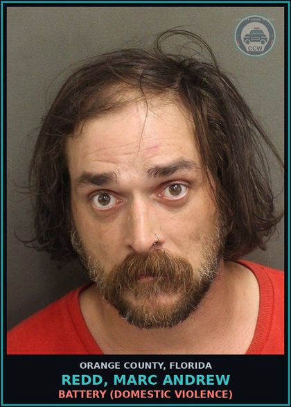 CCW arrest card for REDD, MARC ANDREW in Orange County: BATTERY (DOMESTIC VIOLENCE)