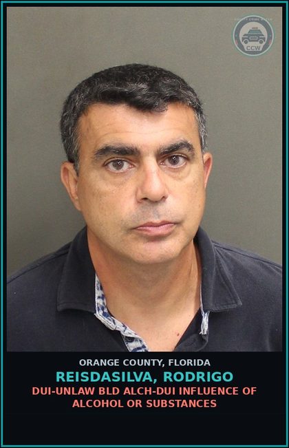 CCW arrest card for REISDASILVA, RODRIGO in Orange County: DUI-UNLAW BLD ALCH-DUI INFLUENCE OF ALCOHOL OR DRUGS
