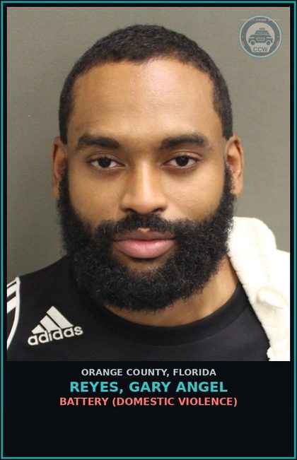 CCW arrest card for REYES, GARY ANGEL in Orange County: BATTERY (DOMESTIC VIOLENCE)
