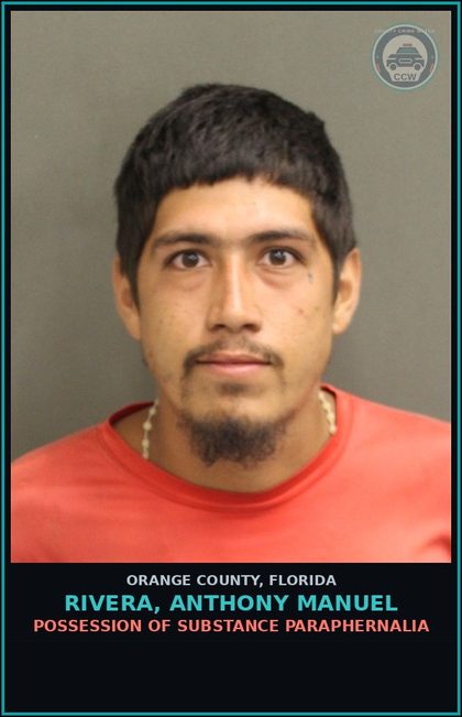 CCW arrest card for RIVERA, ANTHONY MANUEL in Orange County: POSSESSION OF DRUG PARAPHERNALIA