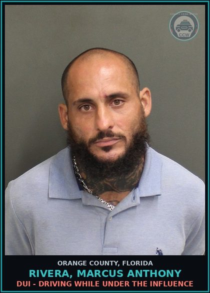 CCW arrest card for RIVERA, MARCUS ANTHONY in Orange County: POSSESSION OF Fent