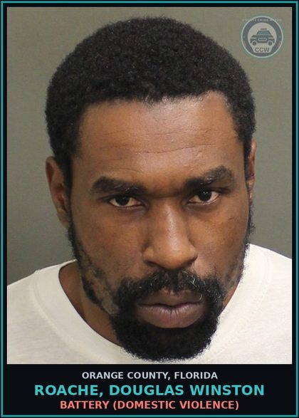 CCW arrest card for ROACHE, DOUGLAS WINSTON in Orange County: BATTERY (DOMESTIC VIOLENCE)