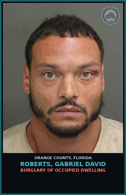 CCW arrest card for ROBERTS, GABRIEL DAVID in Orange County: CRIMINAL MISCHIEF (>$200, <$1000)