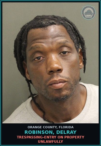 CCW arrest card for ROBINSON, DELRAY in Orange County: POSS. OF COCAINE W/INTENT TO SELL/DELIVER