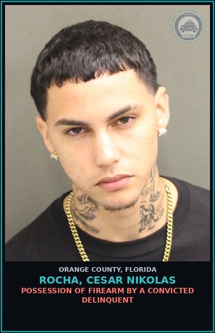 CCW arrest card for ROCHA, CESAR NIKOLAS in Orange County: RESISTING OFFICER WITHOUT VIOLENCE