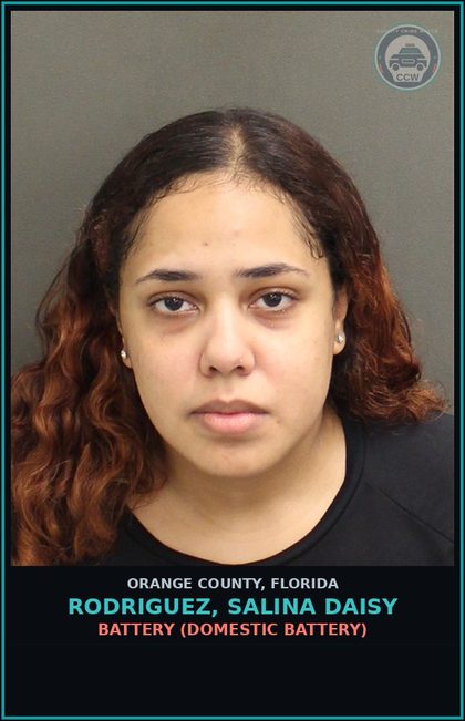 CCW arrest card for RODRIGUEZ, SALINA DAISY in Orange County: BATTERY (DOMESTIC BATTERY)