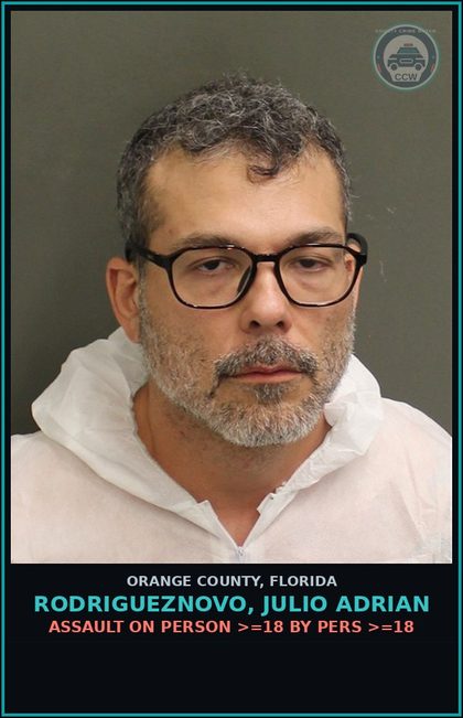 CCW arrest card for RODRIGUEZNOVO, JULIO ADRIAN in Orange County: OBSTRUCTING JUSTICE-HINDER WITN COMM INFO TO LEO/JUDG FEL 1ST PROC