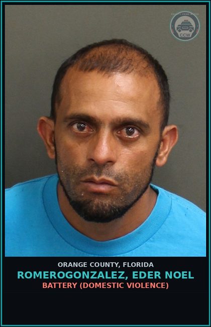 CCW arrest card for ROMEROGONZALEZ, EDER NOEL in Orange County: MOVING TRAFFIC VIOL-OPERATE MOTOR VEHICLE W/O VALID LIC 1ST CONV