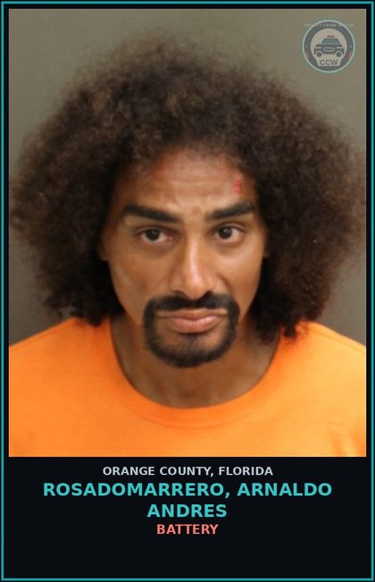 CCW arrest card for ROSADOMARRERO, ARNALDO ANDRES in Orange County: RESISTING OFFICER WITHOUT VIOLENCE