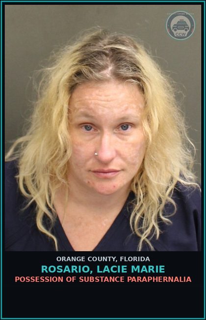 CCW arrest card for ROSARIO, LACIE MARIE in Orange County: POSSESSION OF DRUG PARAPHERNALIA
