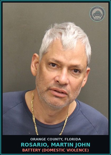 CCW arrest card for ROSARIO, MARTIN JOHN in Orange County: BATTERY (DOMESTIC VIOLENCE)