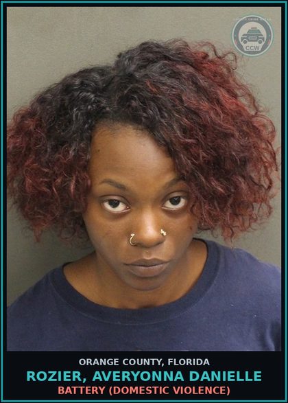 CCW arrest card for ROZIER, AVERYONNA DANIELLE in Orange County: BATTERY (DOMESTIC VIOLENCE)