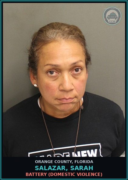 CCW arrest card for SALAZAR, SARAH in Orange County: BATTERY (DOMESTIC VIOLENCE)