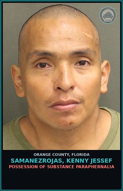 CCW arrest card for SAMANEZROJAS, KENNY JESSEF in Orange County: POSSESSION OF DRUG PARAPHERNALIA