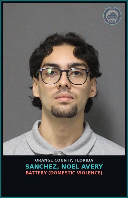 CCW arrest card for SANCHEZ, NOEL AVERY in Orange County: BATTERY (DOMESTIC VIOLENCE)